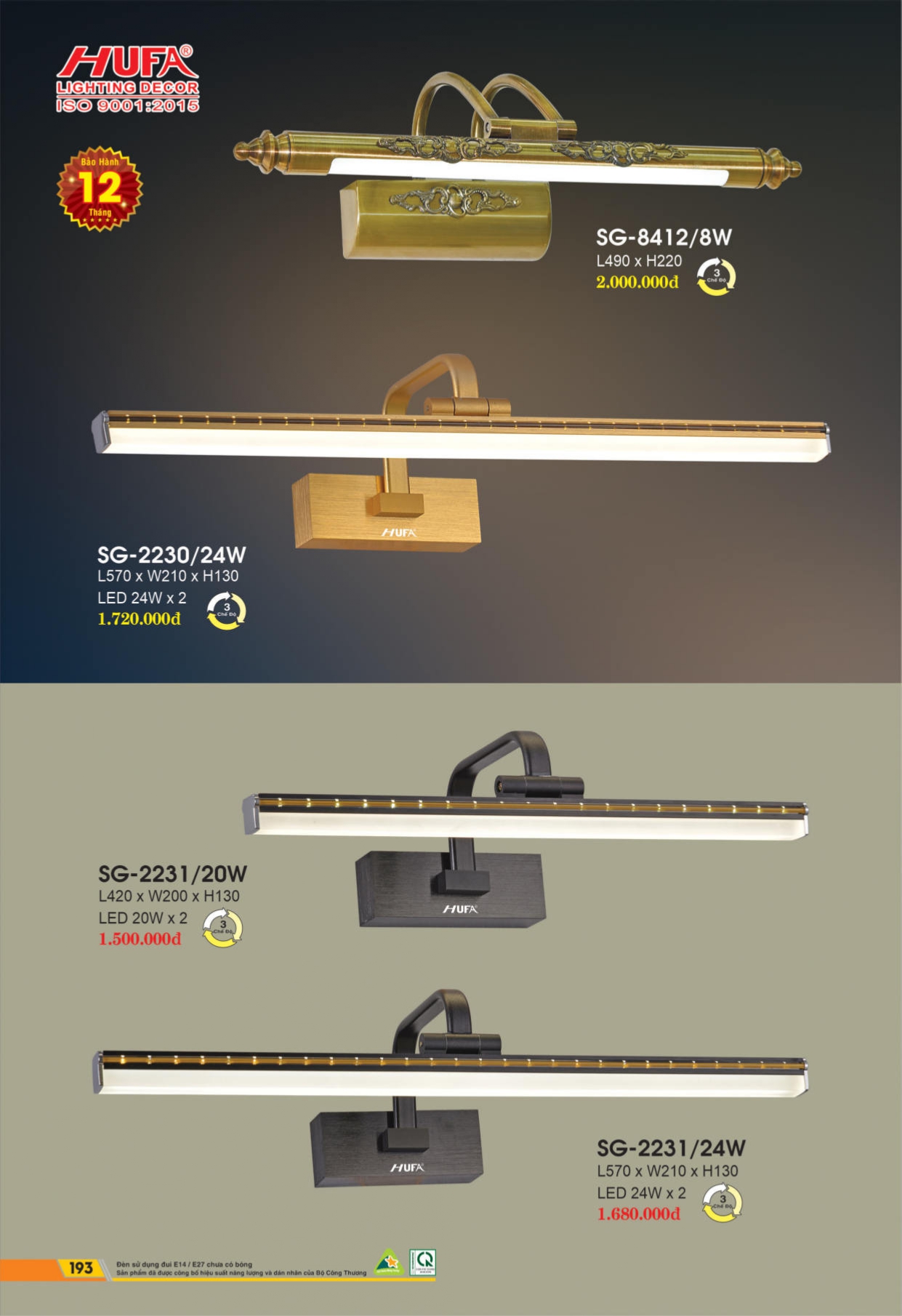 Bảng giá đèn LED HUFA 2026